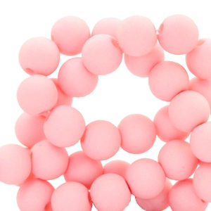 Acrylic beads 6mm seashell pink, 10 grams